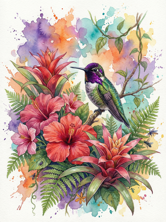 Hummingbird Tropical Blossoms (80 Colours)