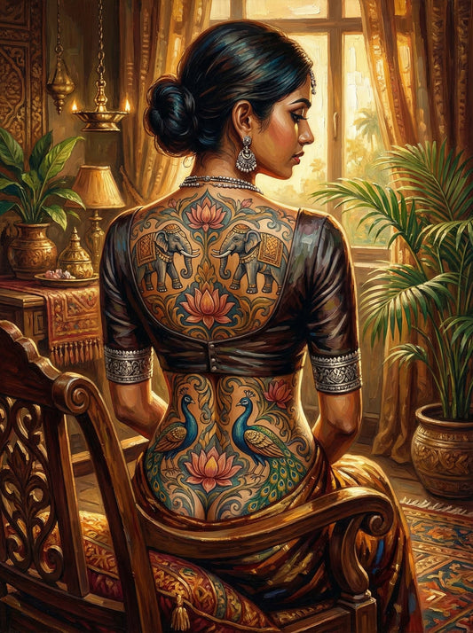 Lankan Elephant Tattoo Chair (80 Colours)