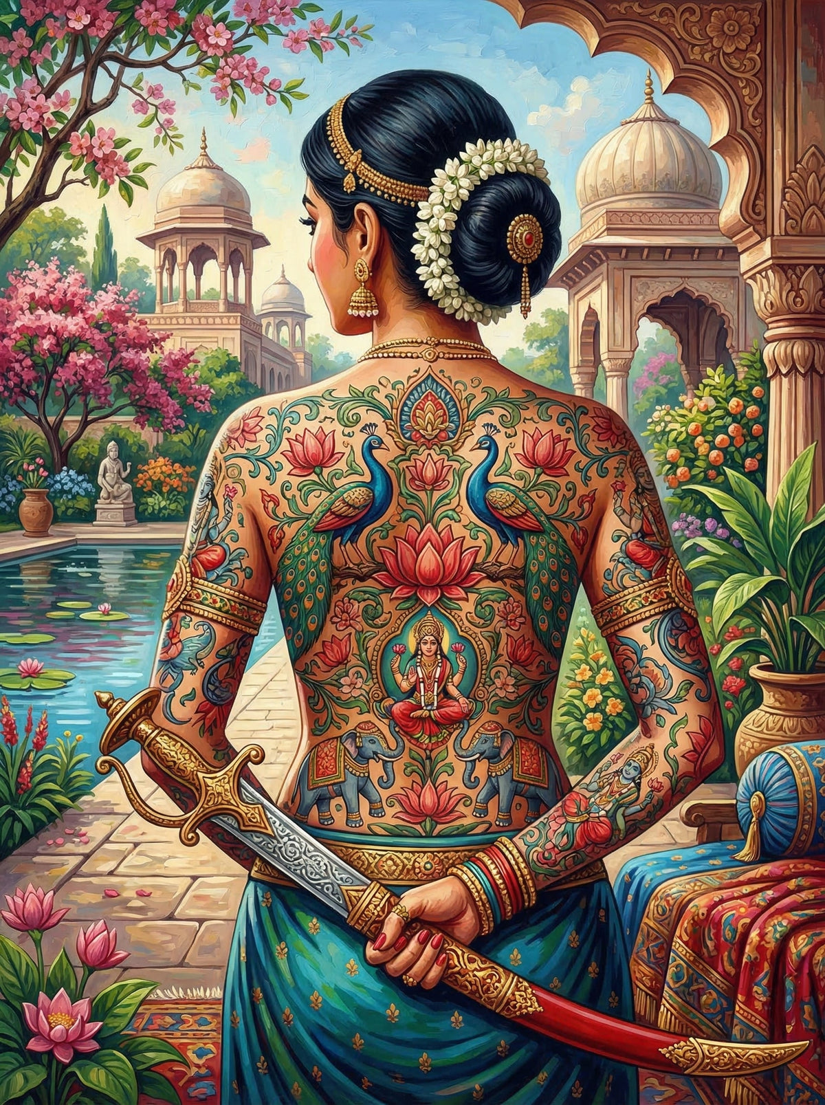Indian Peacock Tattoo Palace (80 Colours)