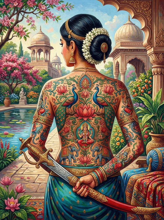 Indian Peacock Tattoo Palace (80 Colours)