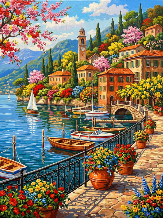 Italian Waterfront Village (120 Colours)