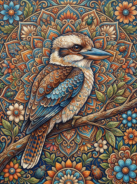 Kookaburra Floral Mandala (120 Colours)