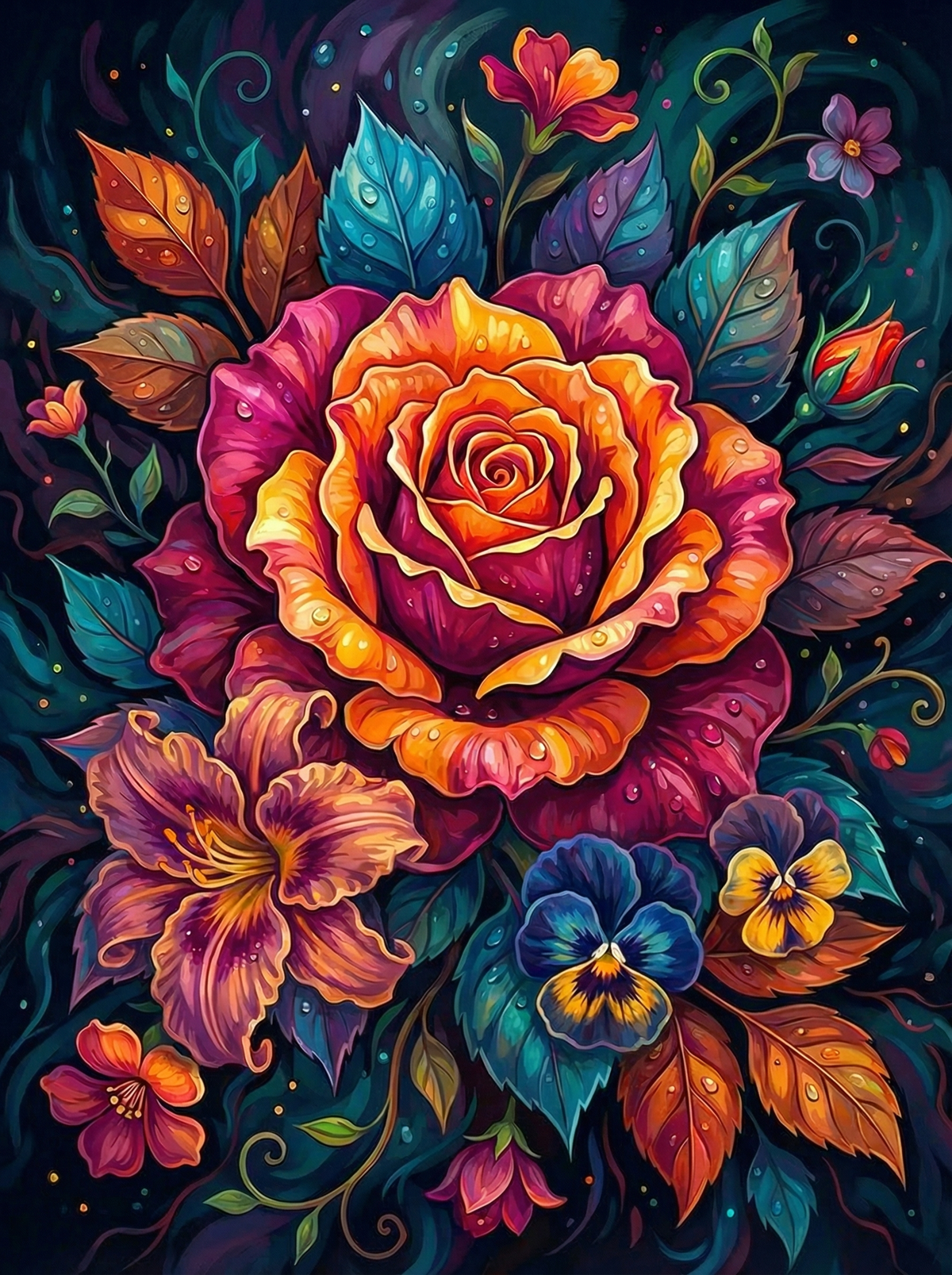 Jeweled Floral Garden (80 Colours)