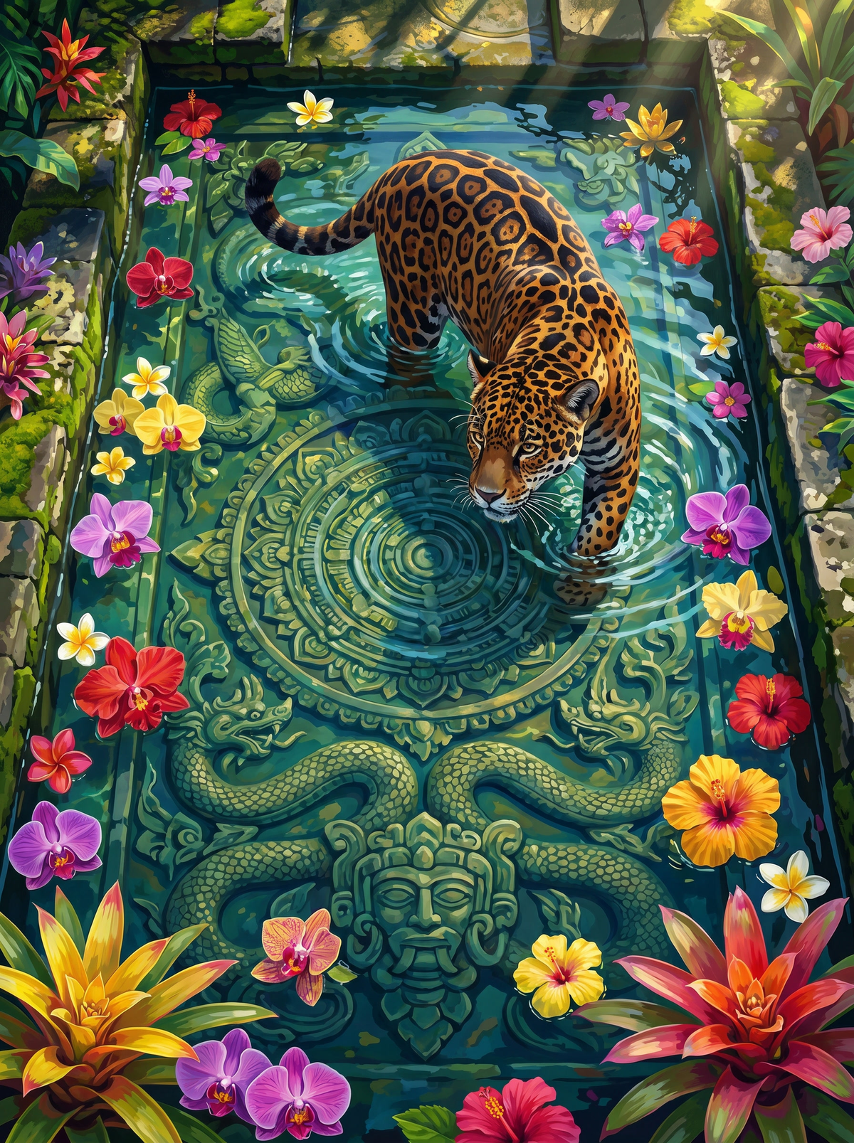 Jungle Temple Leopard (80 Colours)