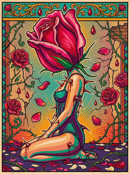 Kneeling Rose Figure (120 Colours)