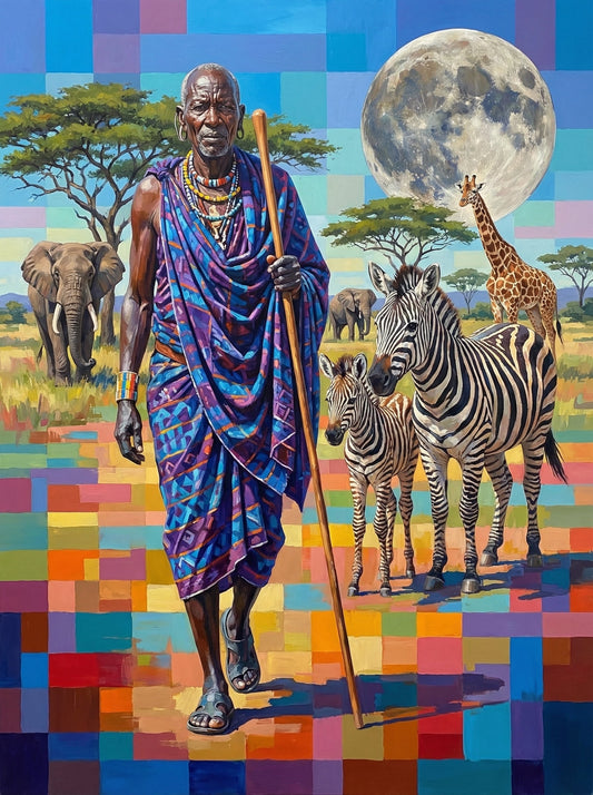 Maasai Elder Safari Mosaic (120 Colours)
