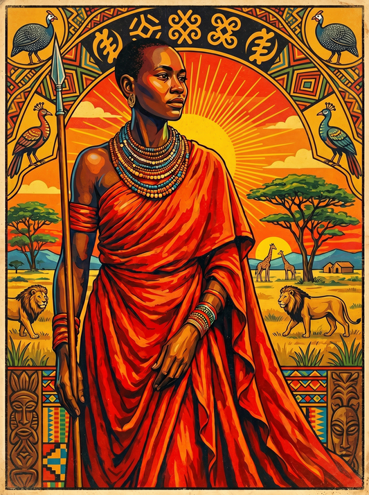 Maasai Savanna Sunset (80 Colours)