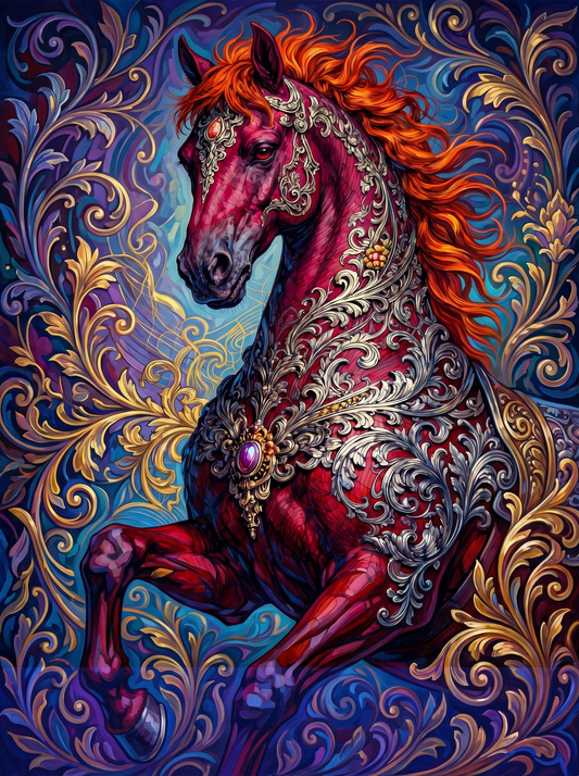 Magenta Baroque Stallion (80 Colours)