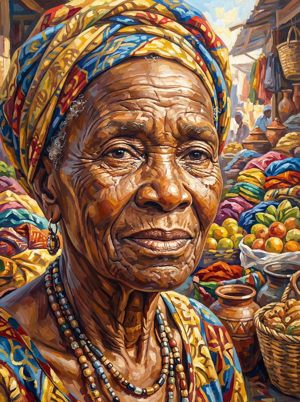 Market Woman Vibrant Headwrap (120 Colours)