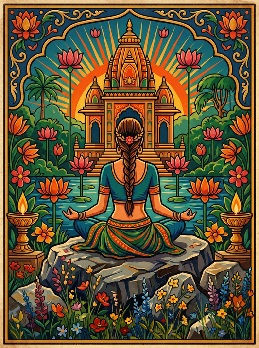 Meditating Lotus Figure (80 Colours)