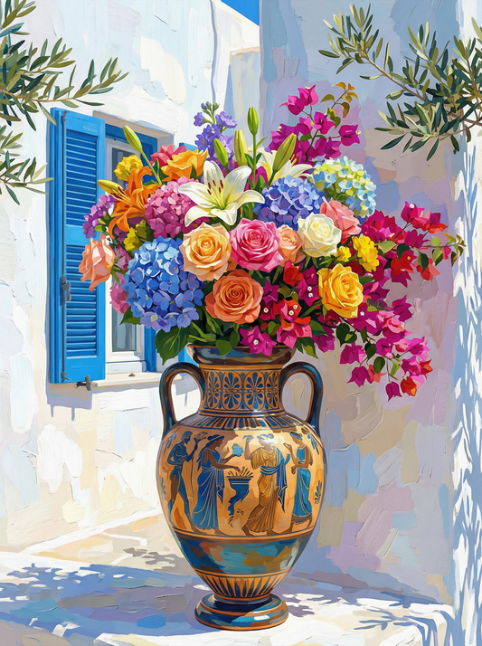 Mediterranean Blue Vase (120 Colours)
