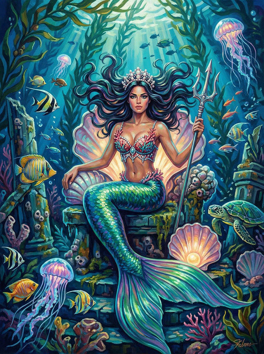 Mermaid Queen Underwater Palace (80 Colours)