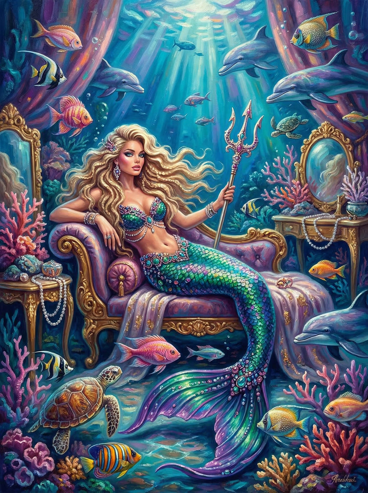 Mermaid Underwater Throne (80 Colours)