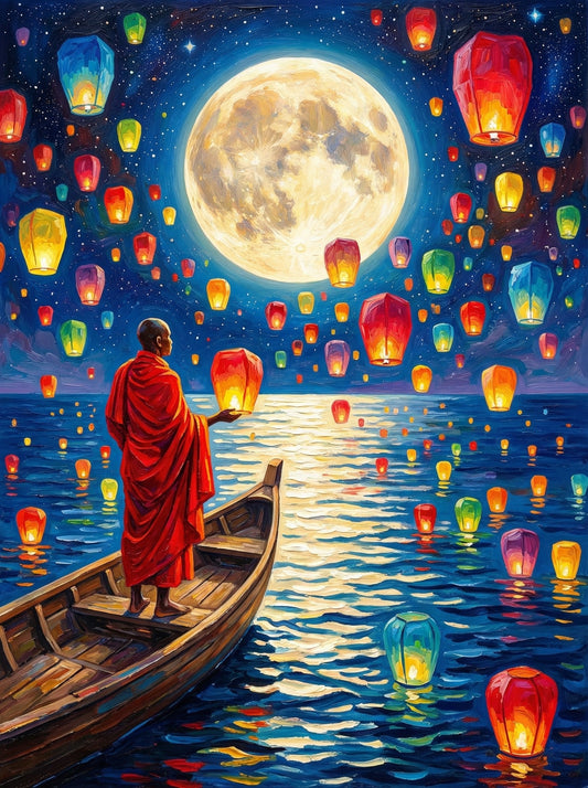 Monk Under Full Moon (120 Colours)