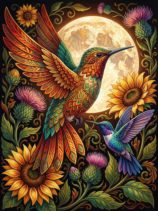 Moonlit Hummingbirds (120 Colours)