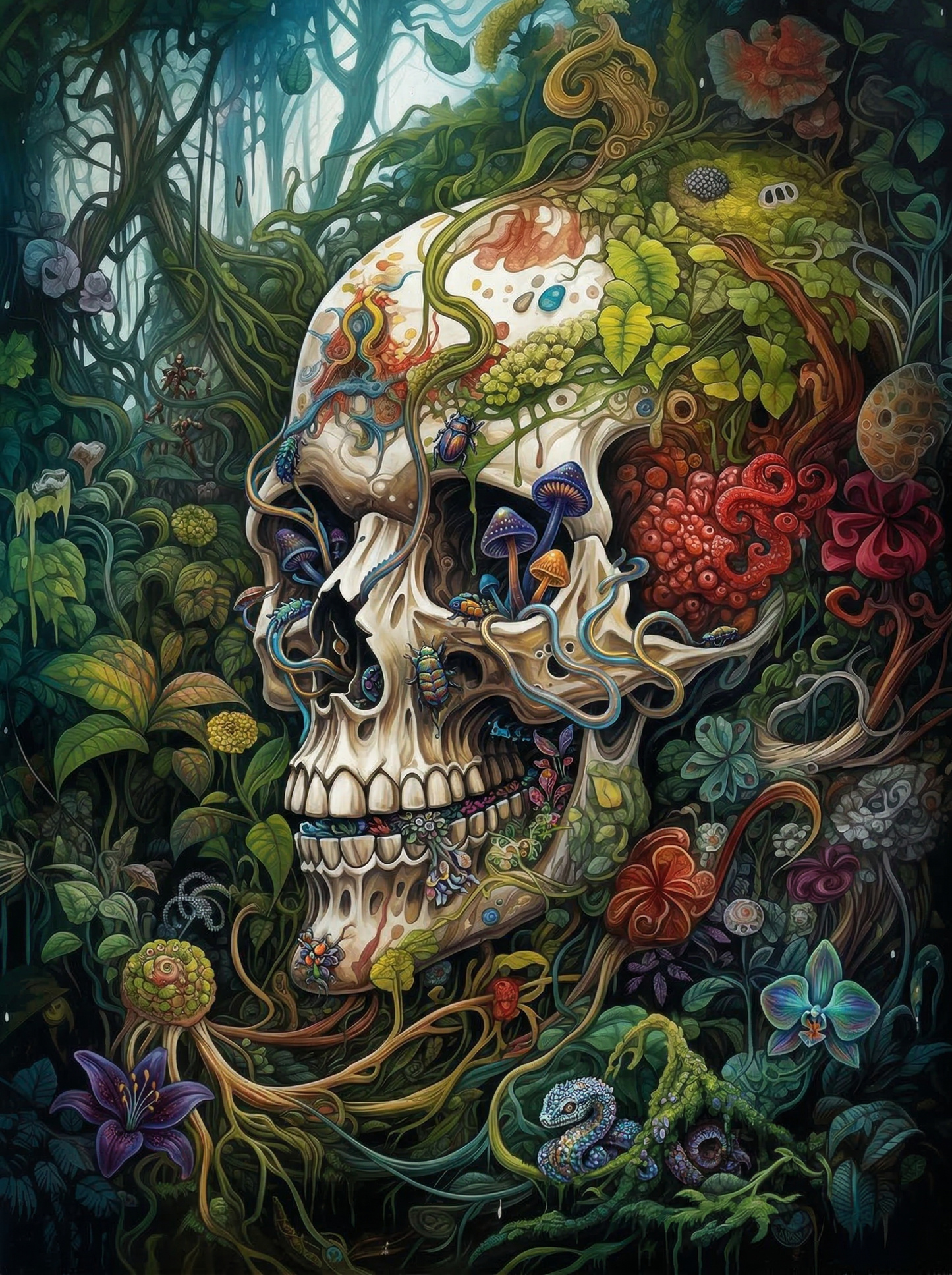 Natures Skull Garden (80 Colours)