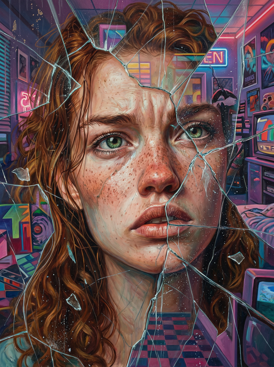 Neon Cyberpunk Woman (120 Colours)