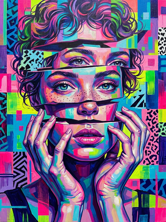 Neon Pop Art Portrait (120 Colours)