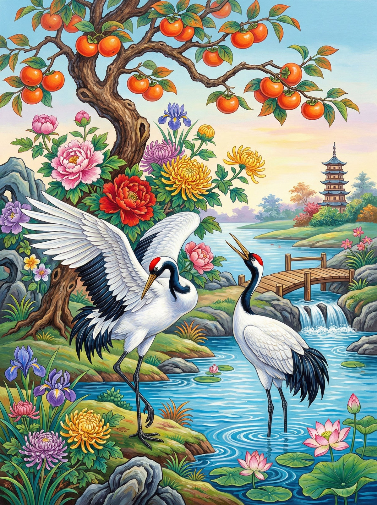 Harmony of the Twin Cranes (80 Colours)