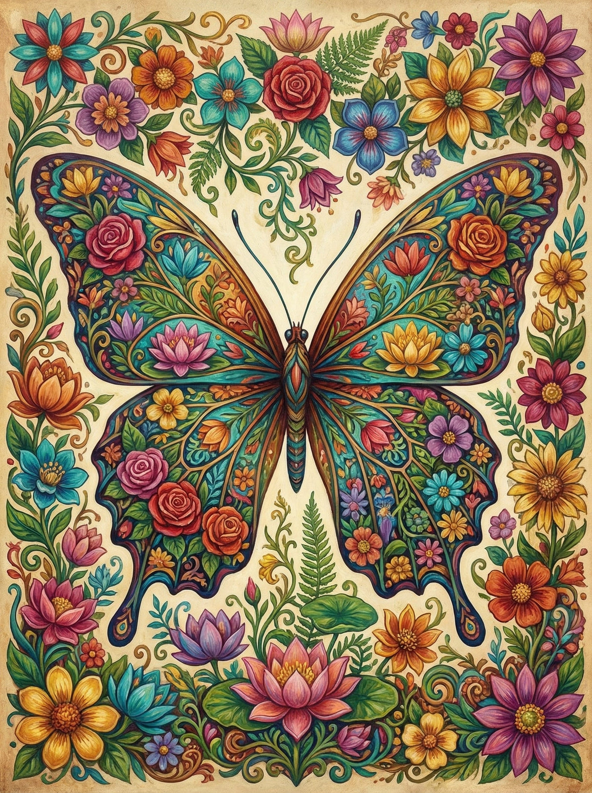 Floral Butterfly Garden (120 Colours)