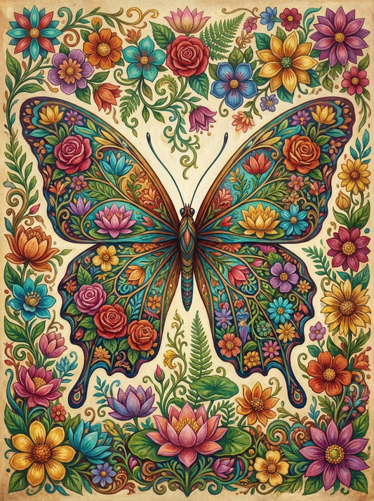 Floral Butterfly Garden (120 Colours)
