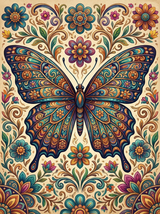 Ornate Butterfly Medallion (120 Colours)