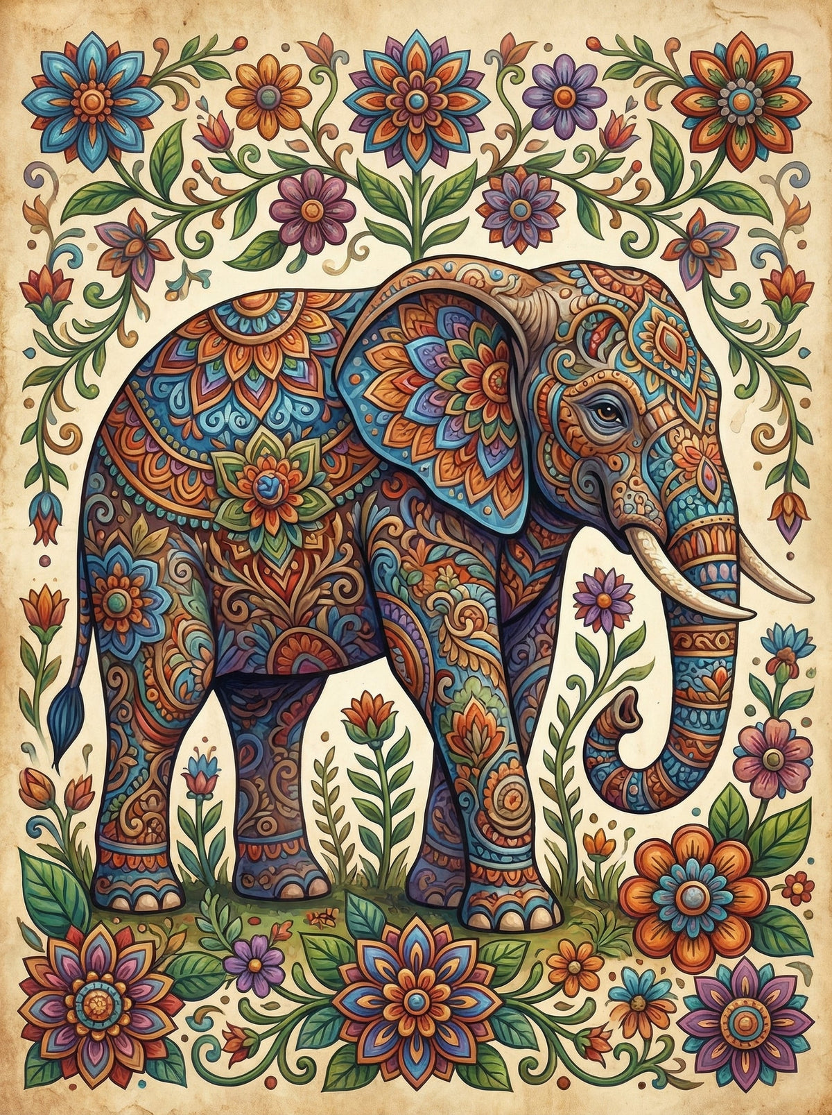 Ornate Elephant Blessings (120 Colours)