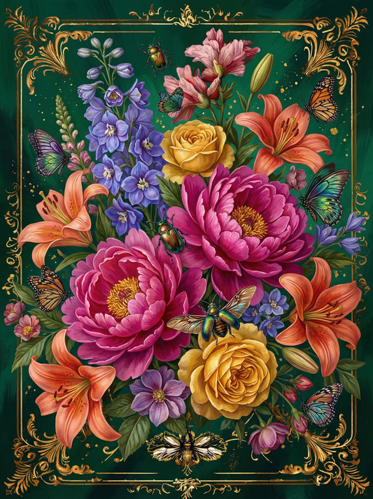 Ornate Floral Bouquet (120 Colours)