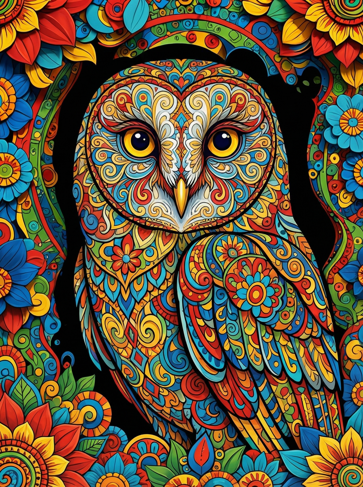 Mandala Owl (120 Colours)