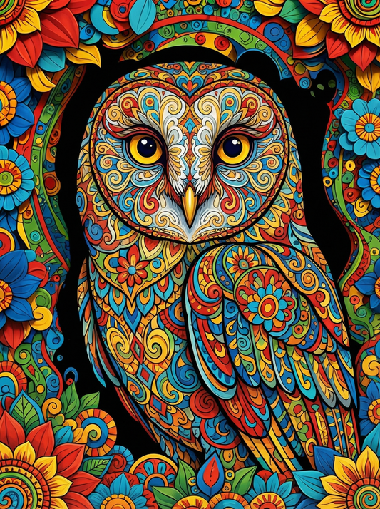Mandala Owl (120 Colours)
