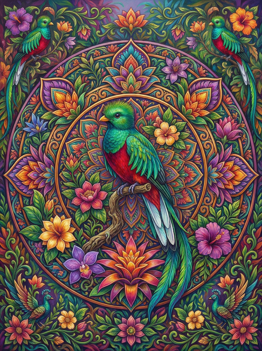 Ornate Parrot Mandala (120 Colours)