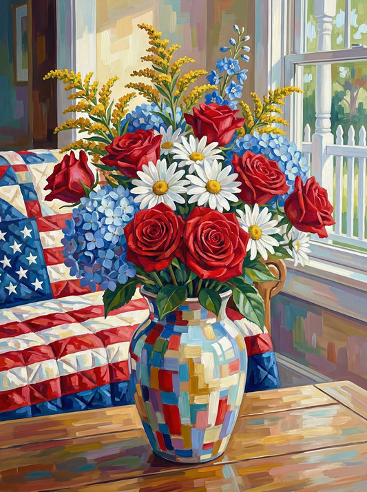 Patriotic Patchwork Pitcher (120 Colours)