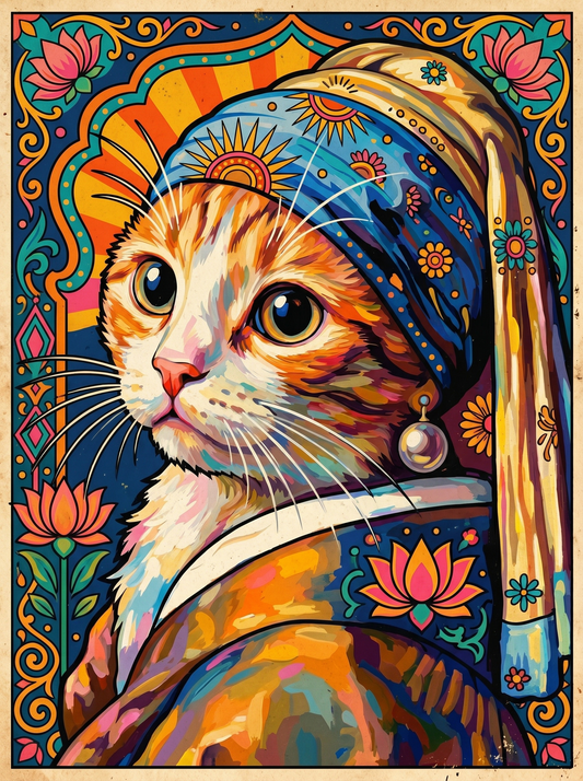 Pearl Earring Cat (80 Colours)