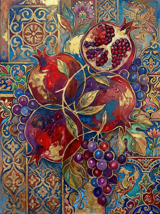 Pomegranate Grape Still Life (120 Colours)