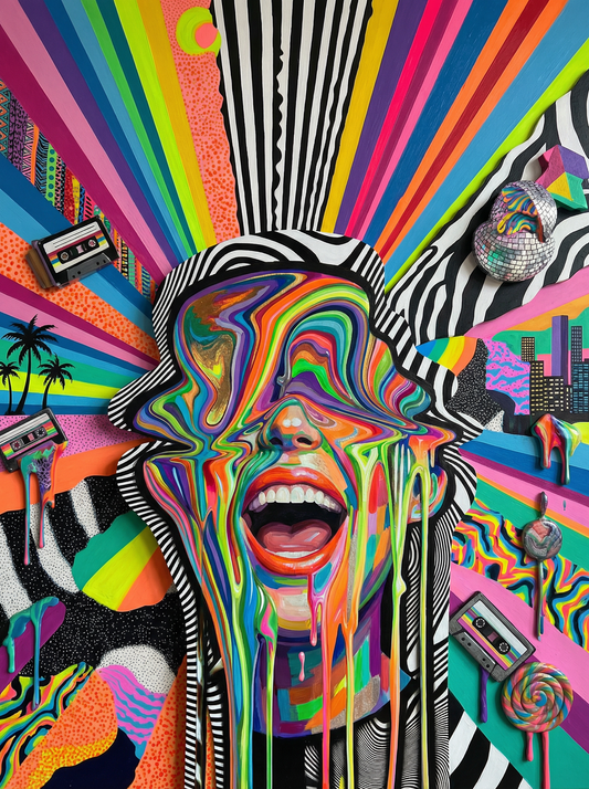 Psychedelic Woman Face (80 Colours)
