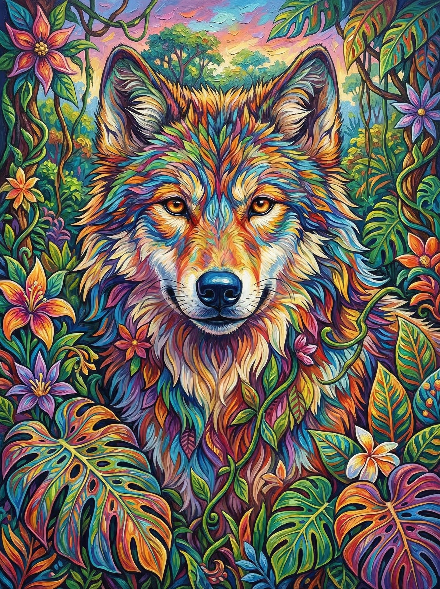 Rainbow Wolf Garden (120 Colours)