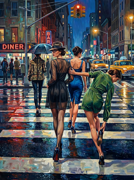 Rainy Night City Crossing (80 Colours)