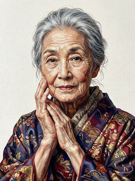 Reflective Elder Woman Prayer (80 Colours)