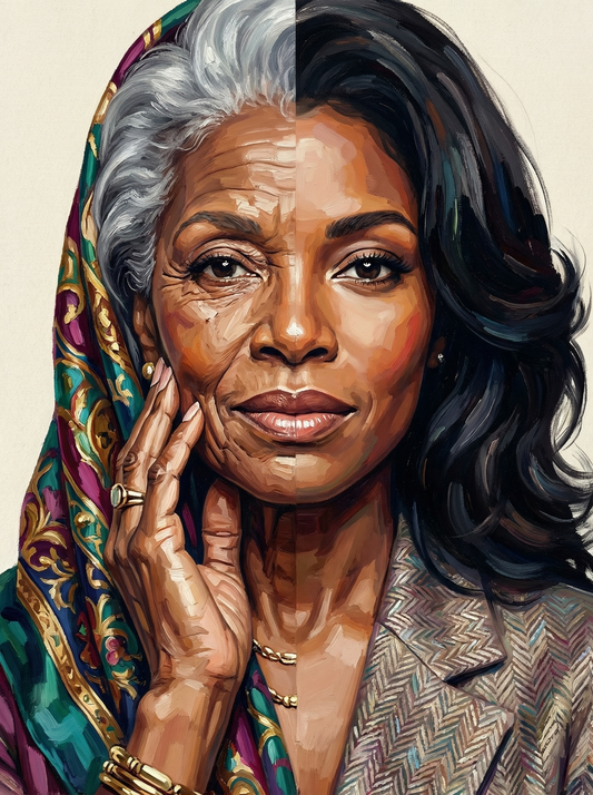 Reflective Headwrap Portrait (80 Colours)