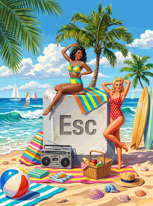 Retro Beach Escape Key (120 Colours)