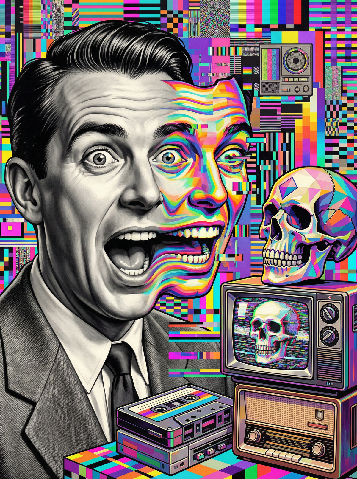 Retro Glitch Pop Art (80 Colours)
