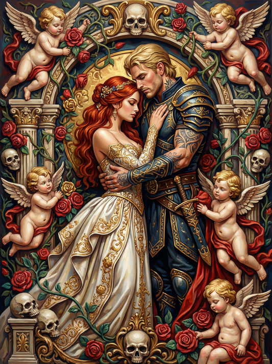 Romantic Cherub Embrace (80 Colours)