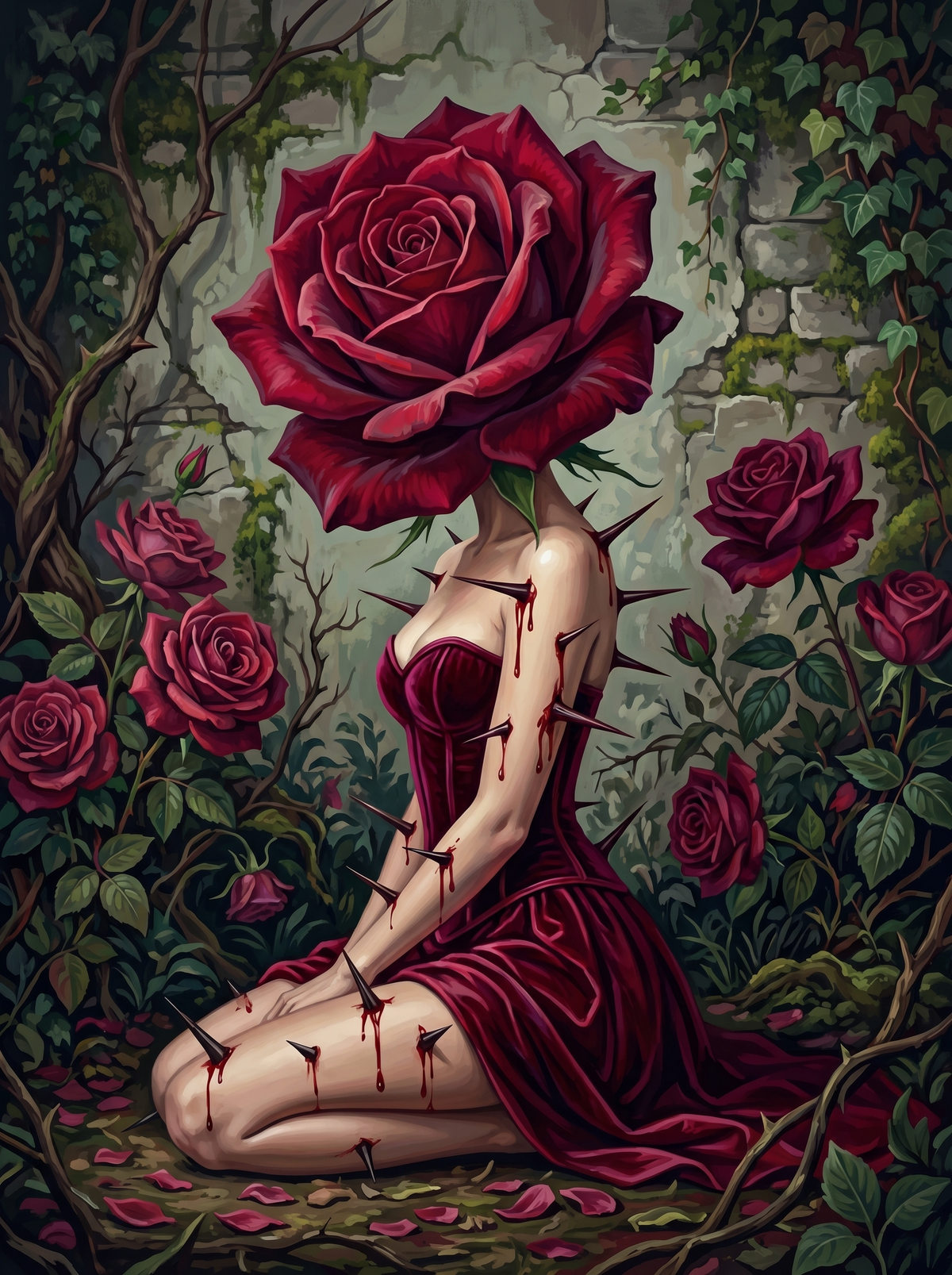 Rose Head Thorn Woman (80 Colours)