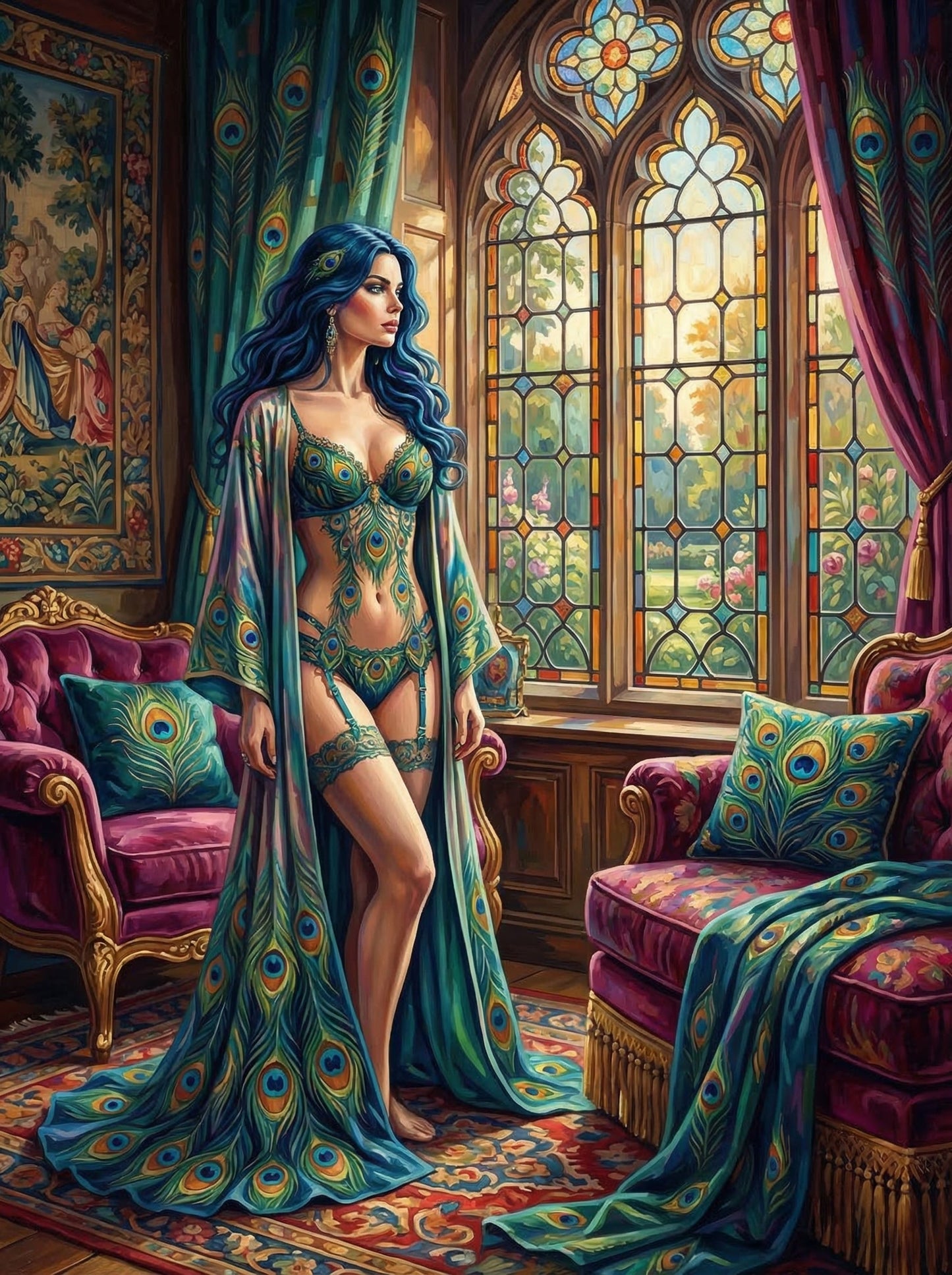 Royal Peacock Jeweled Chamber (80 Colours)