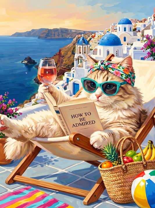 Santorini Cat Vacation (120 Colours)