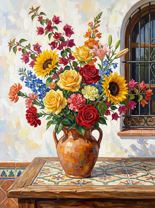 Spanish Courtyard Arrangement (120 Colours)