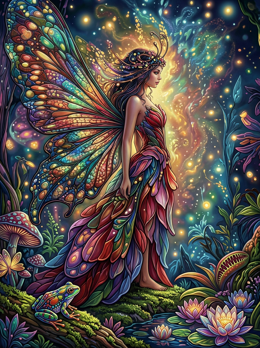 Stained Glass Fairy (80 Colours)