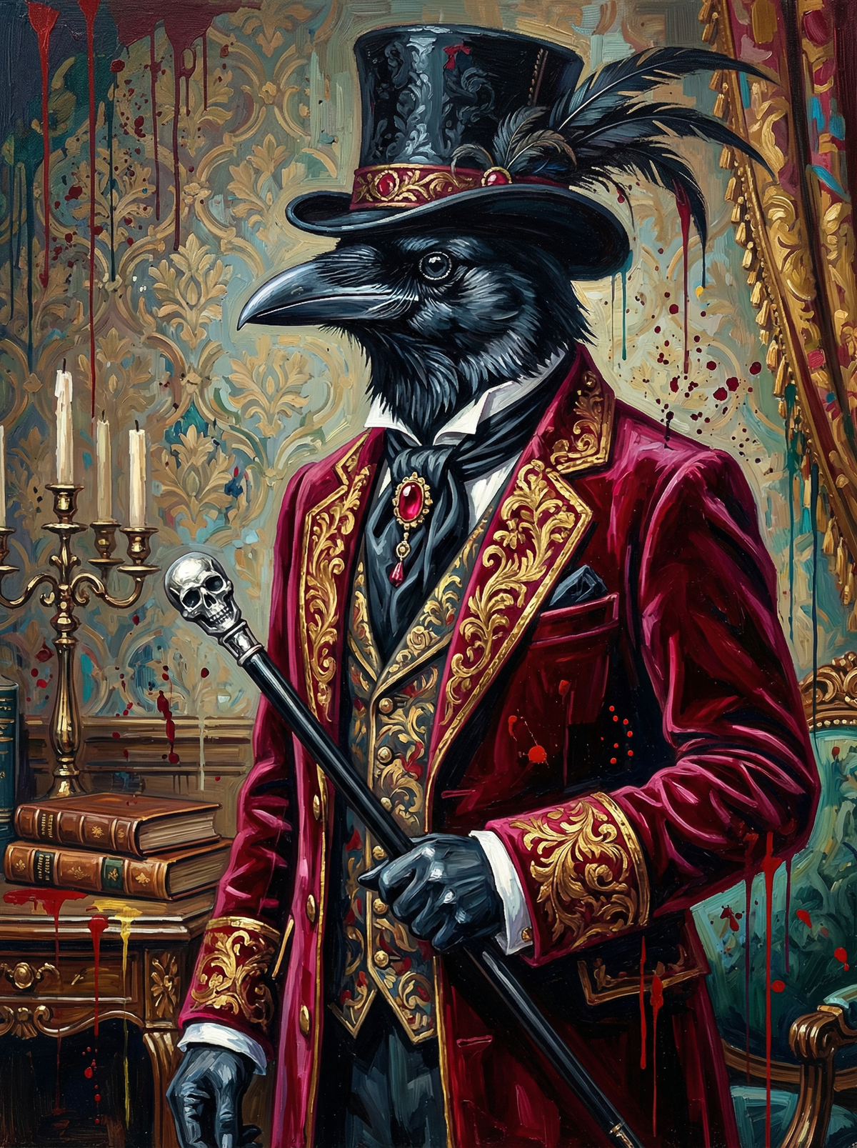 Steampunk Raven Gentleman (80 Colours)