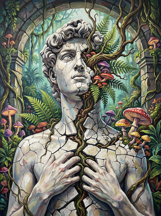 Stone Statue Vines Mushrooms (80 Colours)