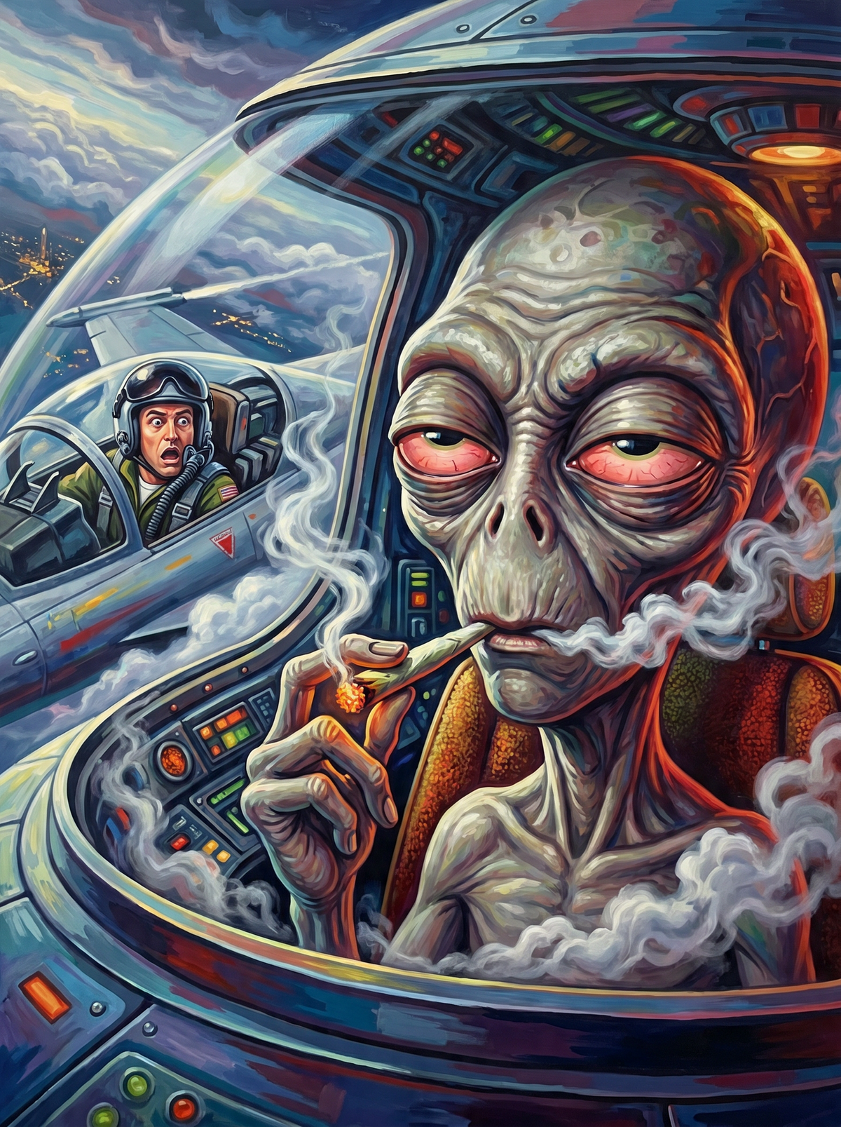 Stoned Alien Jet Pilot (80 Colours)